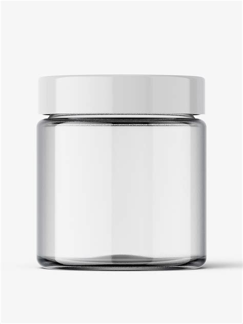 Download Straight Sided Cosmetic Jar with Lid Mockup